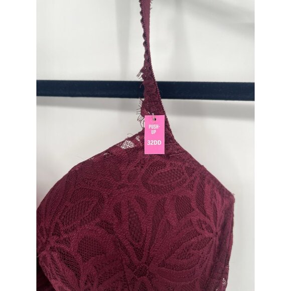 Victorias Secret PINK Date Pushup Bra Sexy Lace Underwire 32DD - Picture 2 of 7